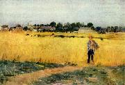 Berthe Morisot Grain field France oil painting artist